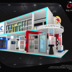 Design Booth Pameran AGC Indobuildtech Pameran Bahan Bangunan.