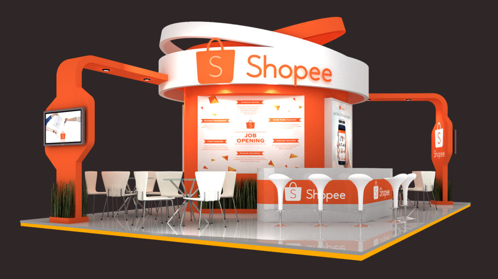 Desain Booth Pameran Shopee