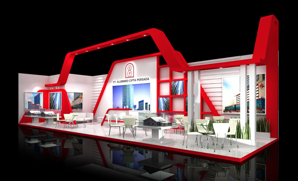 Kontraktor Pameran Booth Exhibition Design Stand Contractor Alumindo