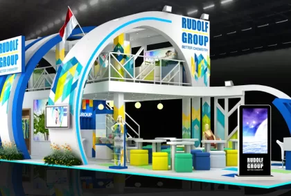 Kontraktor Exhibition Rudolf Pameran Indointertex Design Stand Double Deck.