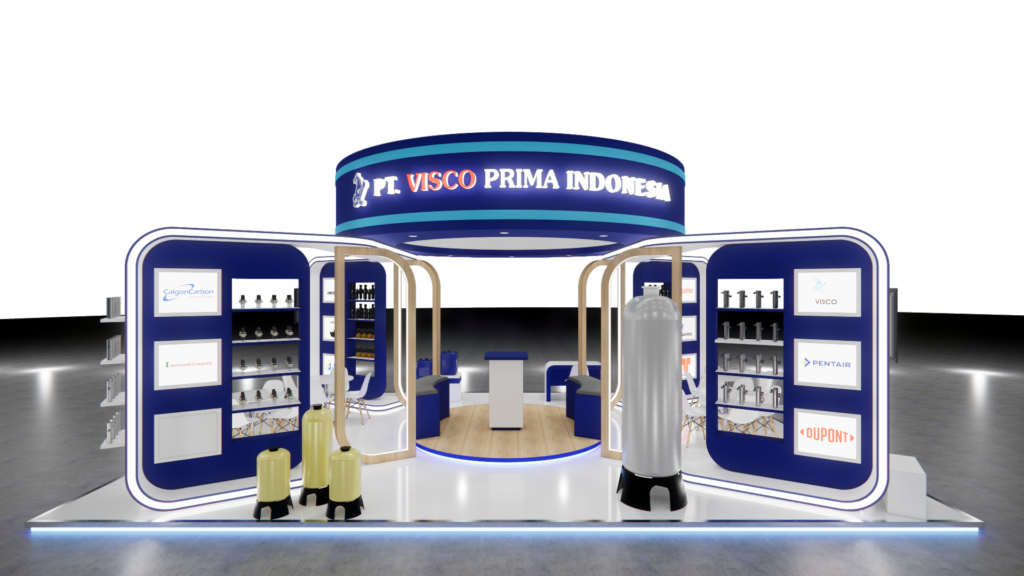 Design Booth Pameran Visco Indowater Exhibition.