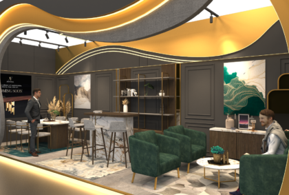 Design Konsep Furniture Expo Indonesia International Furniture IFEX Expo tema desain exhibition mewah.