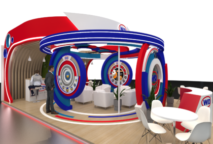 Desain Booth WD Indonesia Pameran Manufacturing Indonesia.