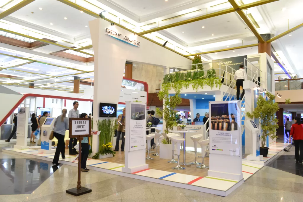 perusahaan kontraktor pameran jasa booth pameran terlengkap terjangkau vendor exhibition contractor stand desain indoor outdoor event interior Jakarta Indonesia
